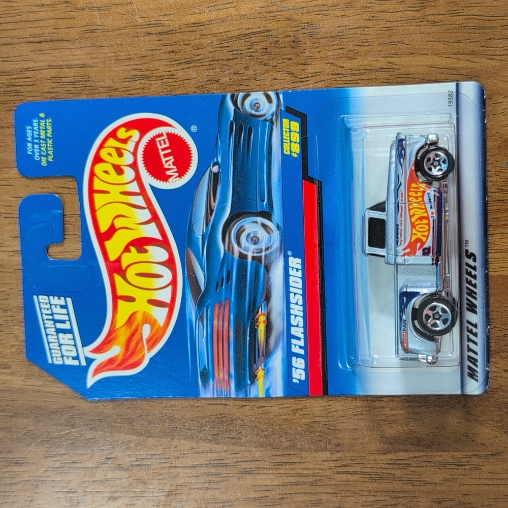 97' Hot Wheels '56 Flashsider Toy Car - Blue and Silver Collector #899